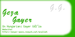 geza gayer business card